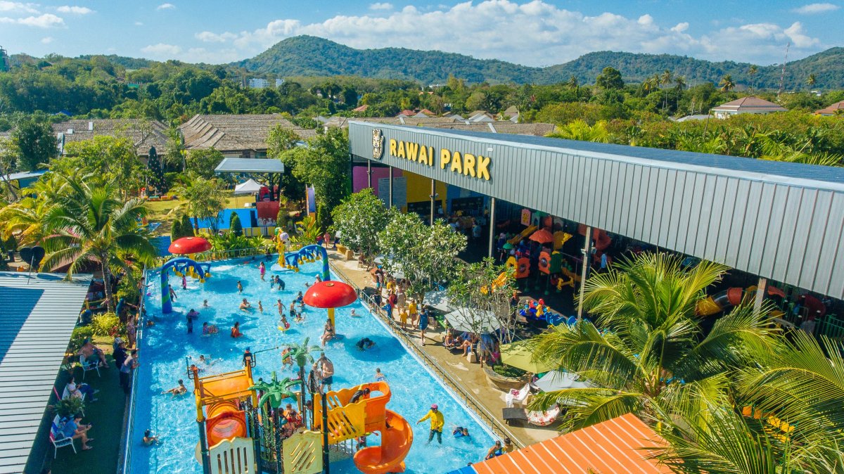 Rawai Phuket, tropical park and lagoon area