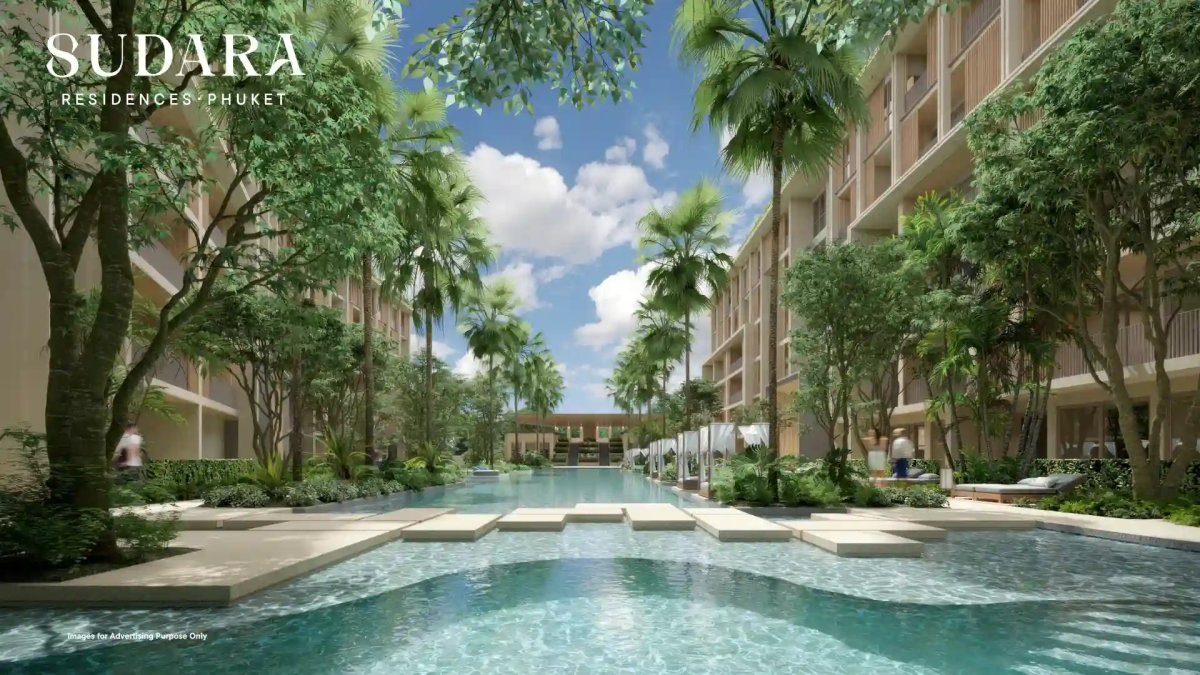 Sudara Phase 1 exterior view from the garden approach