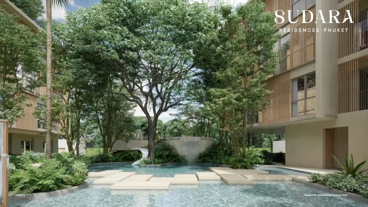 Sudara Phase 1 exterior courtyard and amenity garden area