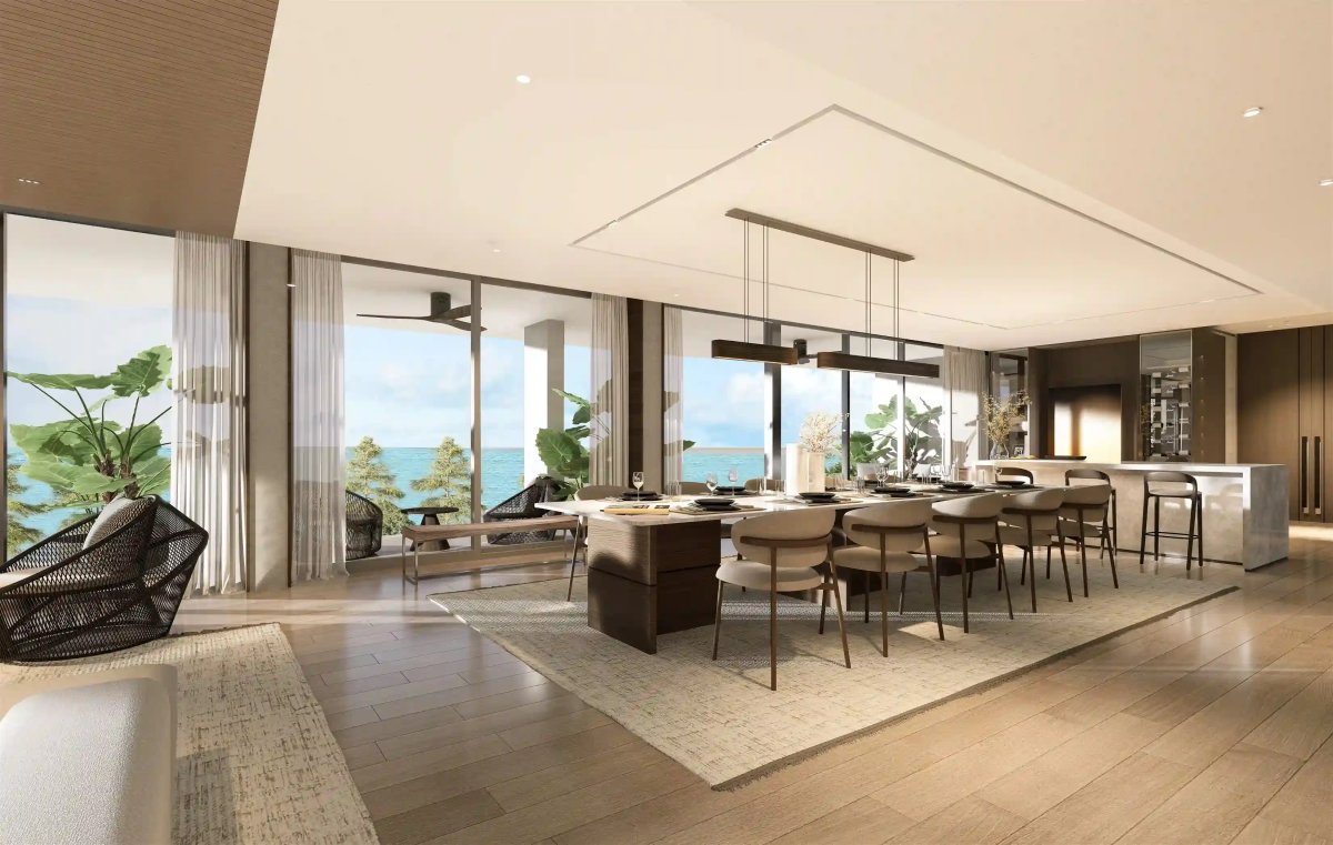 Banyan Tree Varuna, interior living level of the triplex villa