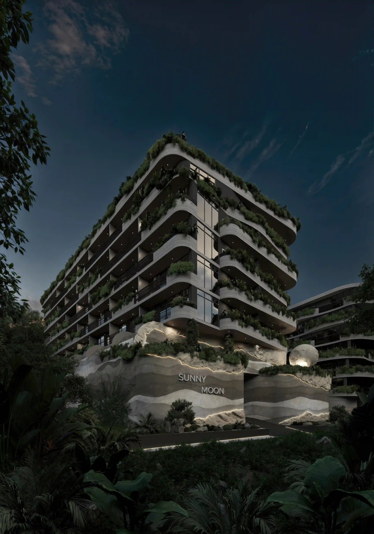 Sunny Moon, exterior view