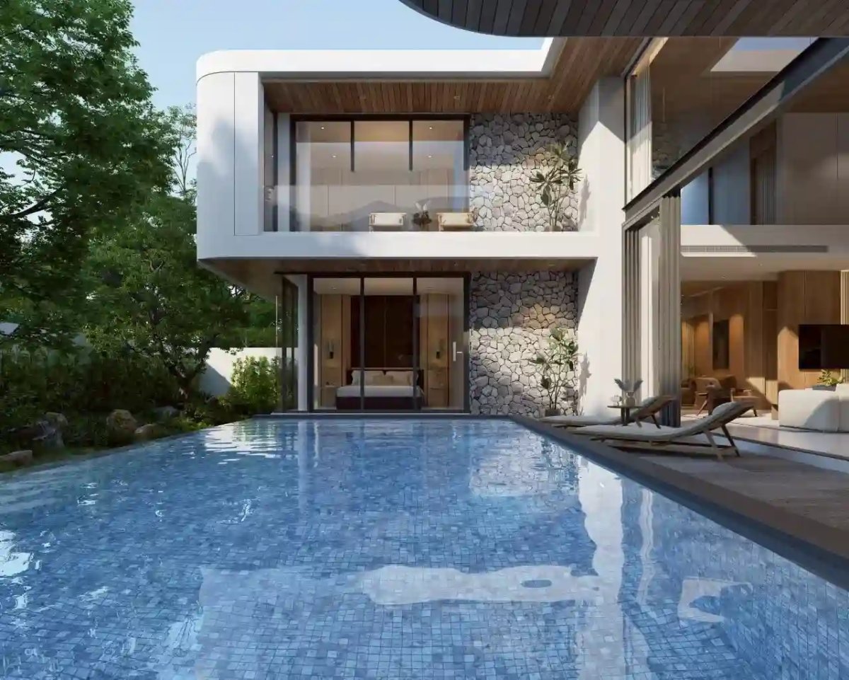 Montana Hills Villa exterior with landscape