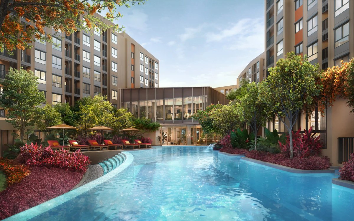 Dcondo Cove, building exterior and site overview