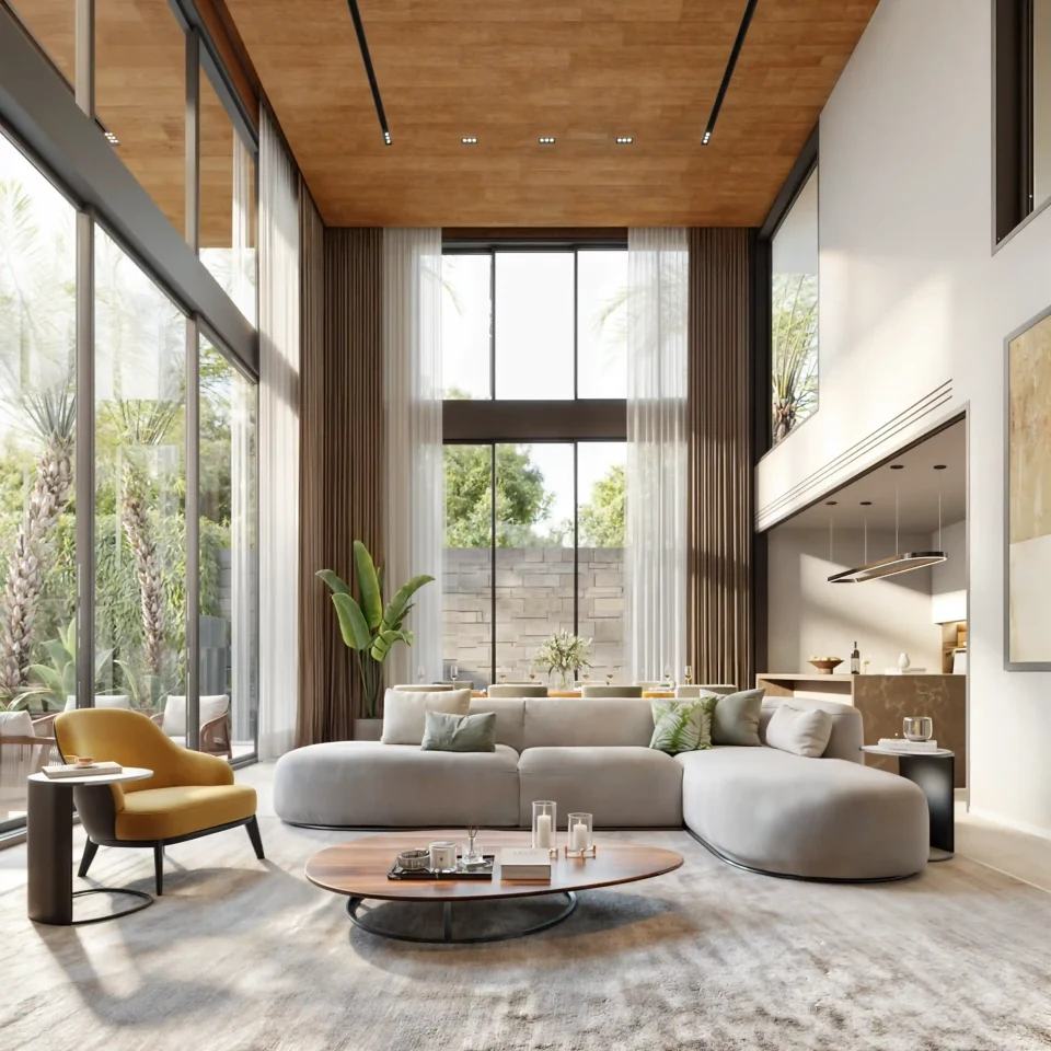 Redwood Lakeside, villa interior design