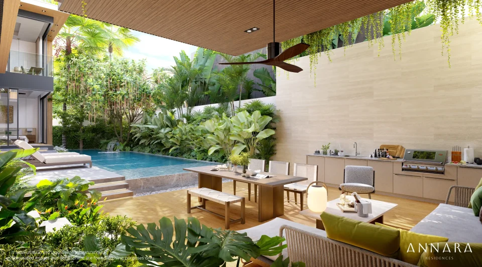 Annara Residences Phuket, luxury villa exterior with pool