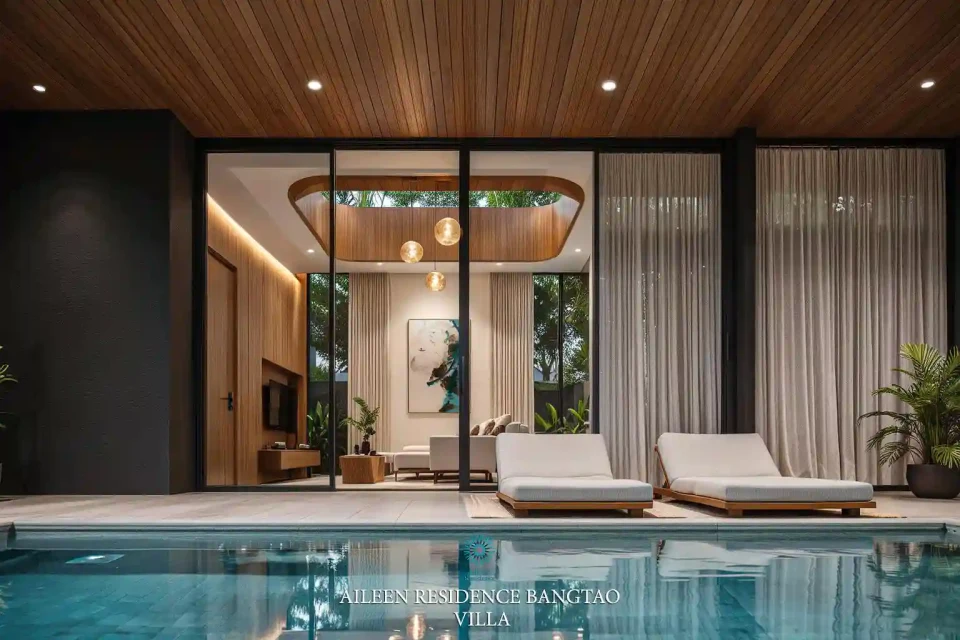 Aileen Residence Lagoon bedroom interior with quality tropical design