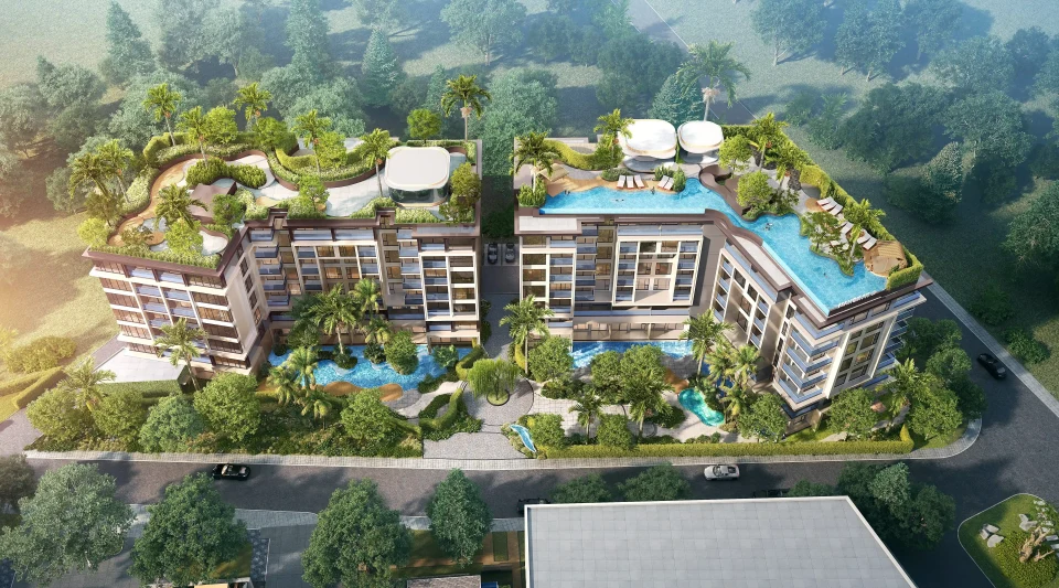 Sea Heaven Phase 3 buildings and pool deck