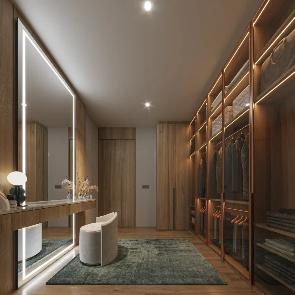 Larimar Vista master bedroom with panoramic hillside outlook and natural light