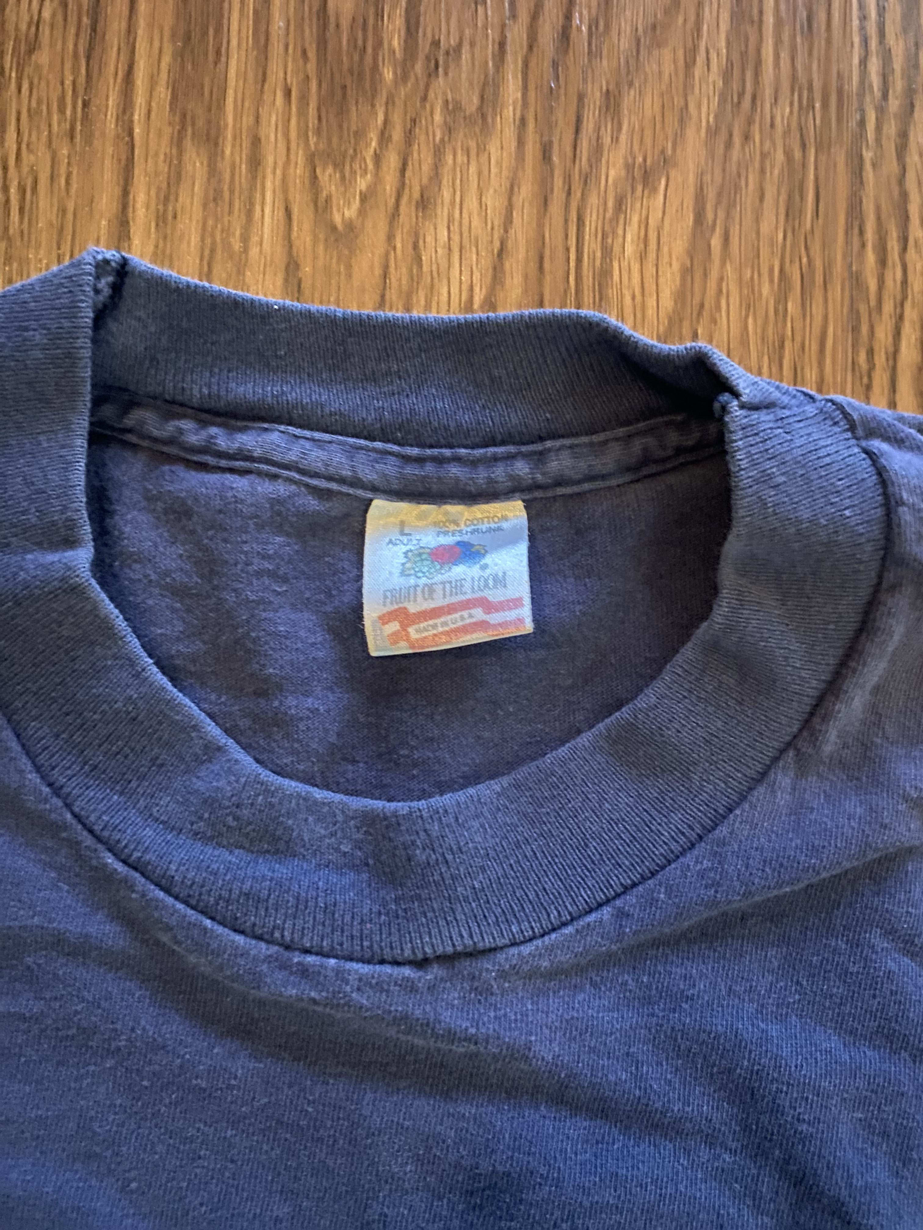 Fruit of the Loom flag tag — late 80s domestic variant