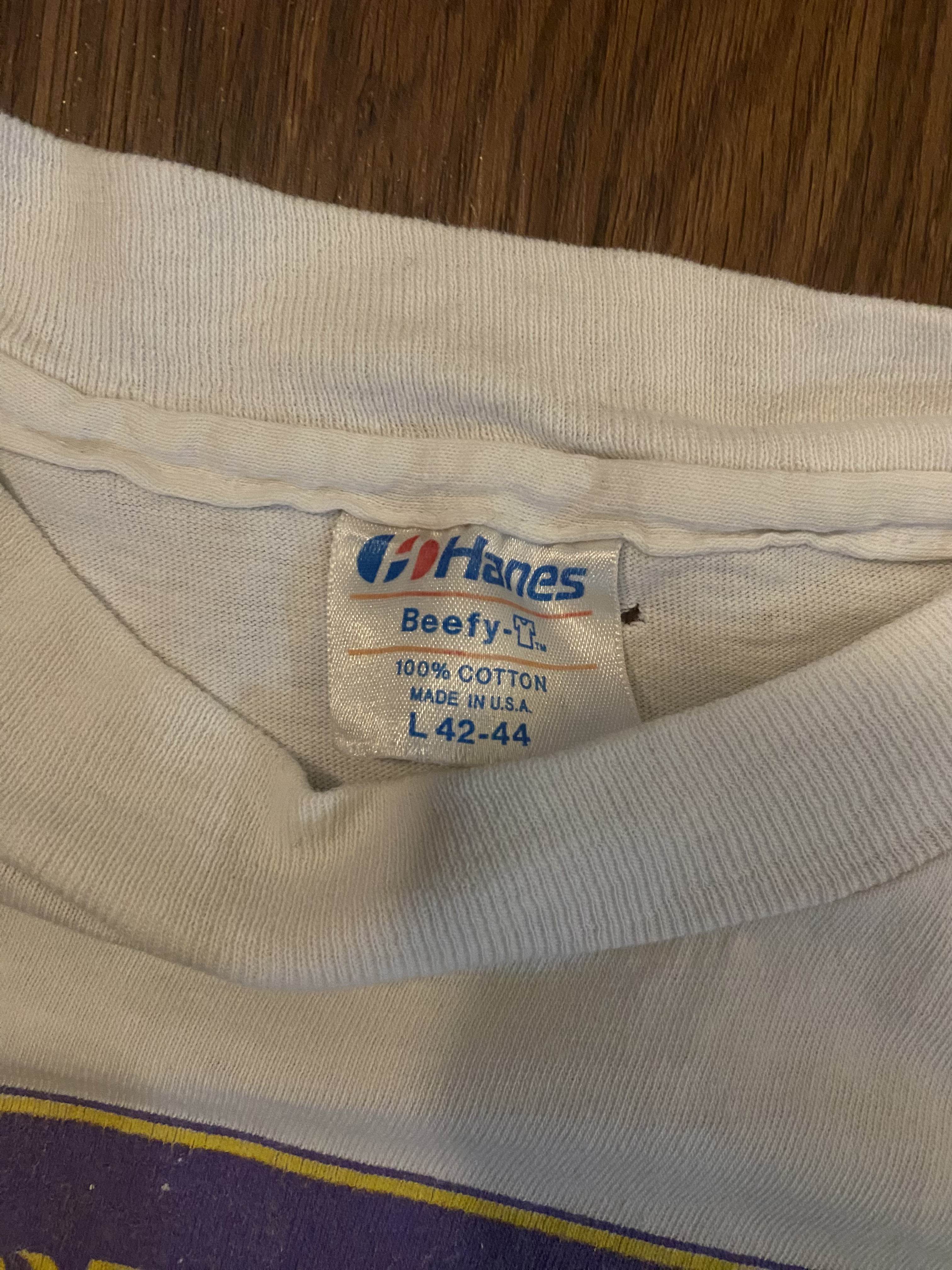 Hanes Beefy-T early 80s tag — Grateful Dead NYE 1981