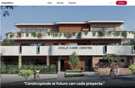 Hero de la web con el proyecto child care center