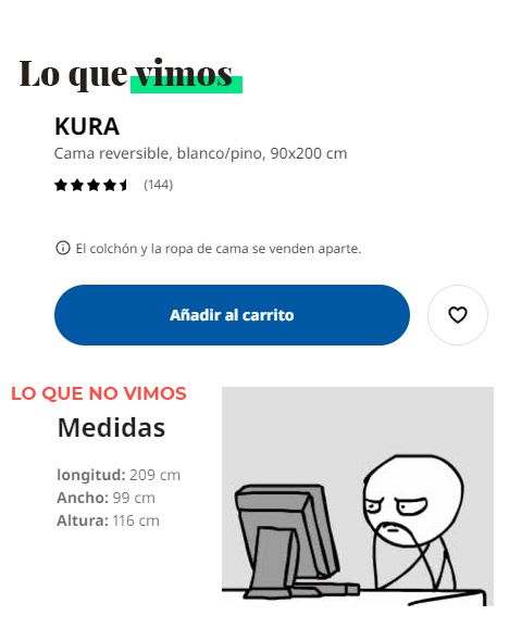 Meme que hace referencia a lo pone en la web en contra a lo que pensabamos