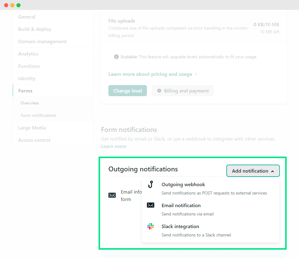 Netlify form