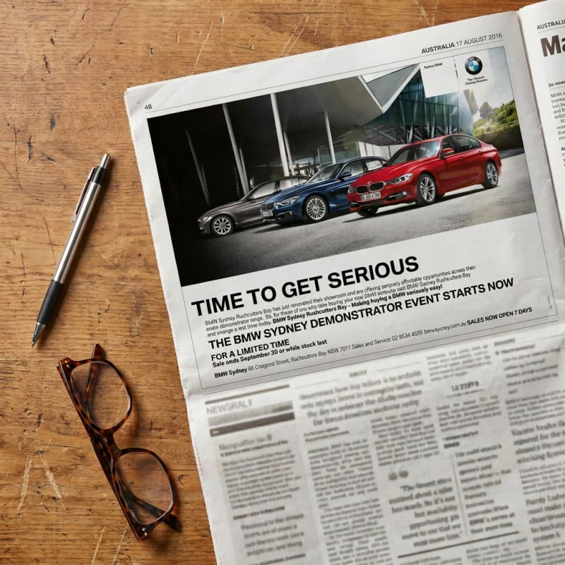 Sydney car dealership advertising