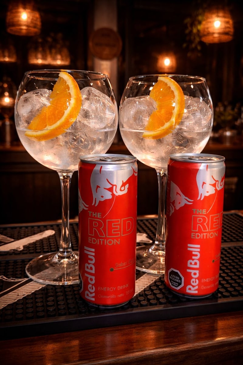 2 Gin De Verano + 2 Red Bull Red.