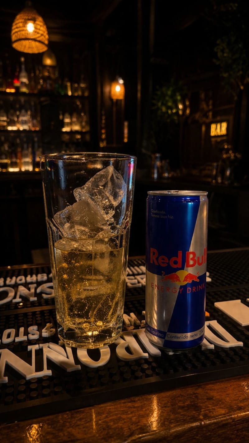 1 Corto Pisco Mistral 35º + 1 Red Bull