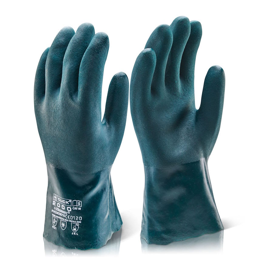 Luvas químicas de PVC - Verde