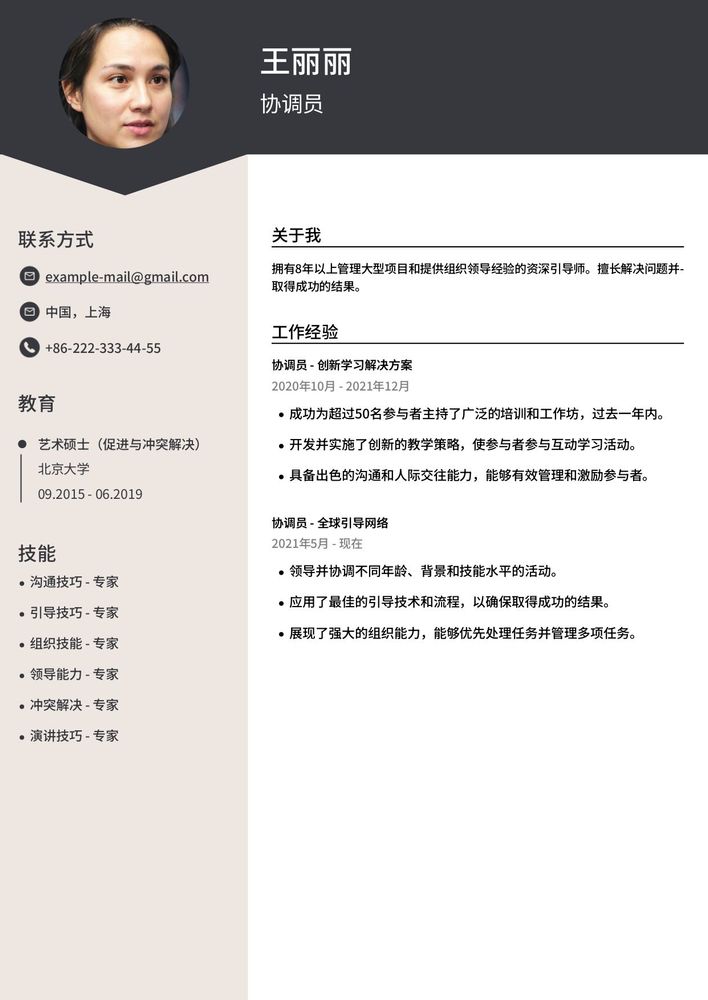 适用于设计师和市场人员的亮眼信息图简历模板