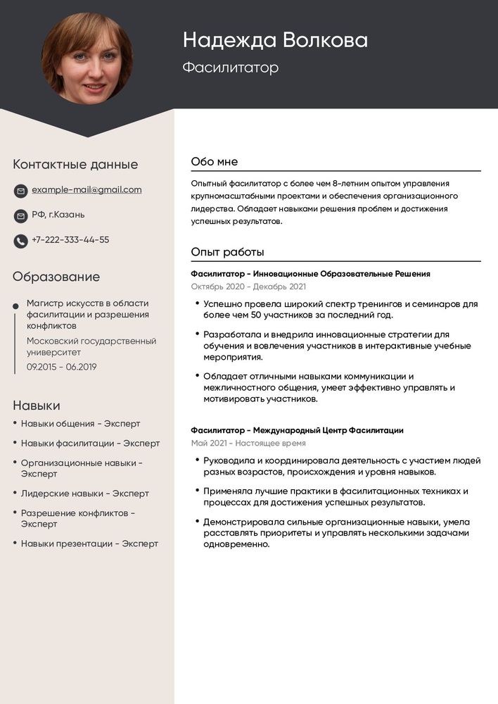 Яркий шаблон резюме с инфографикой для дизайнеров и маркетологов