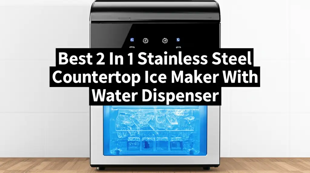 Best 2 In 1 Stainless Steel Countertop Ice Maker With Water Dispenser