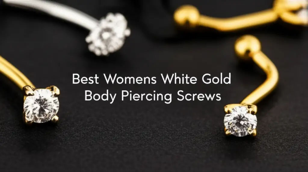 Best Womens White Gold Body Piercing Screws