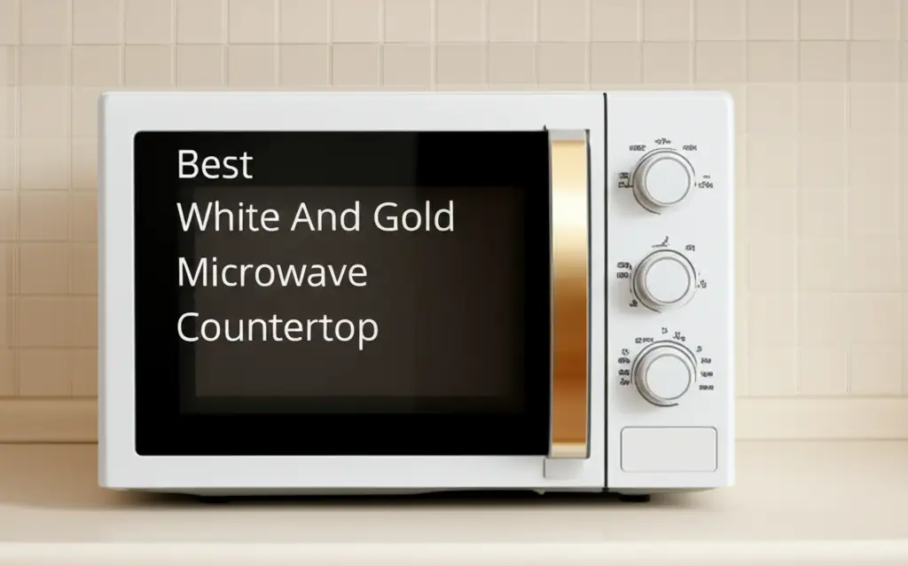 Best White And Gold Microwave Countertop