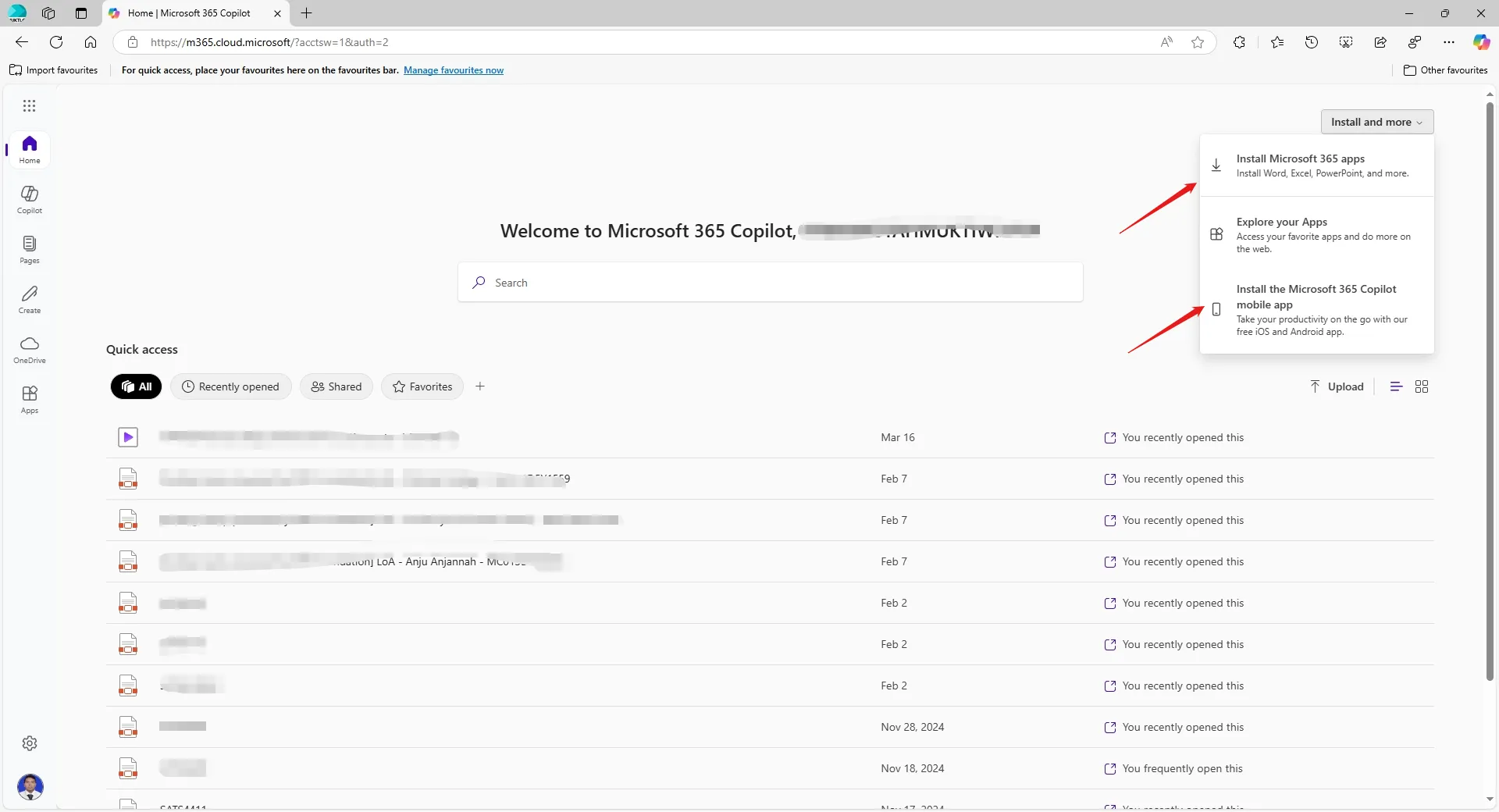 Gambar 2: Halaman pengunduhan Office di portal Office 365