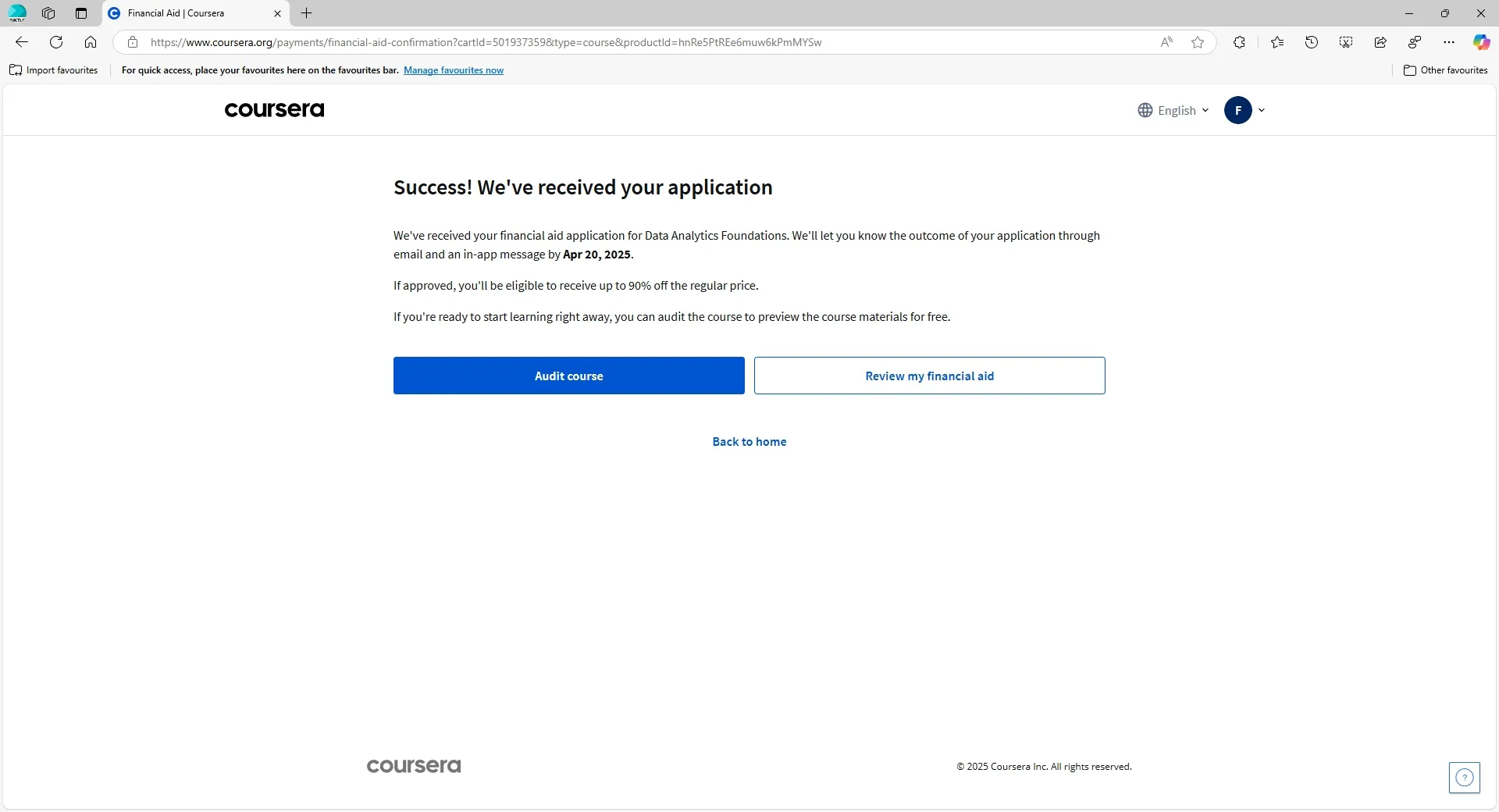Gambar 6.2: Success! We've received your application