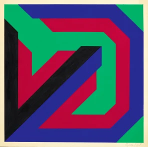 Bak Imre - Kék-vörös-zöld kompozíció (, 1968)