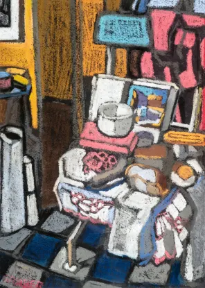 Gruber Béla - Csendélet nyitott Bernáth könyvvel (, 1963)