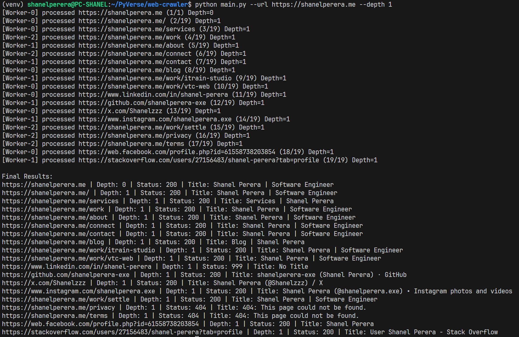 Web Crawler Engine