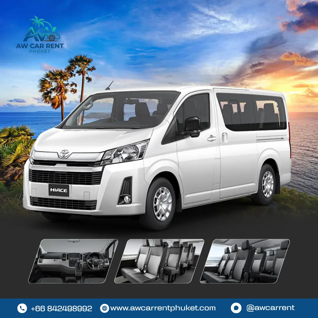 เช่ารถตู้ TOYOTA HIACE ภูเก็ต พร้อมคนขับหรือขับเอง