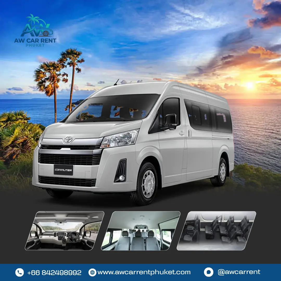 เช่ารถตู้ TOYOTA COMMUTER ภูเก็ต VIP หลังคาสูง