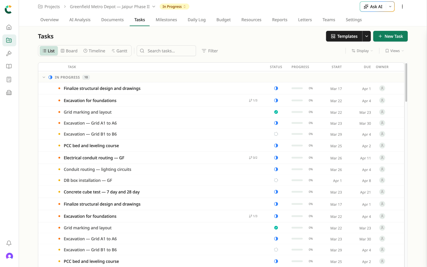 Civil Brain AI panel answering a contract clause question with the exact sub-clause number, page reference, and relevant text from the uploaded contract document