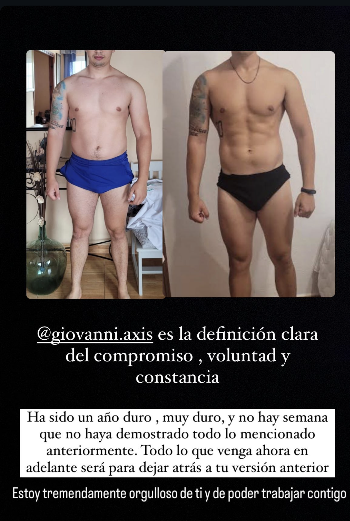 Transformación de cliente de Alex Trainer Team
