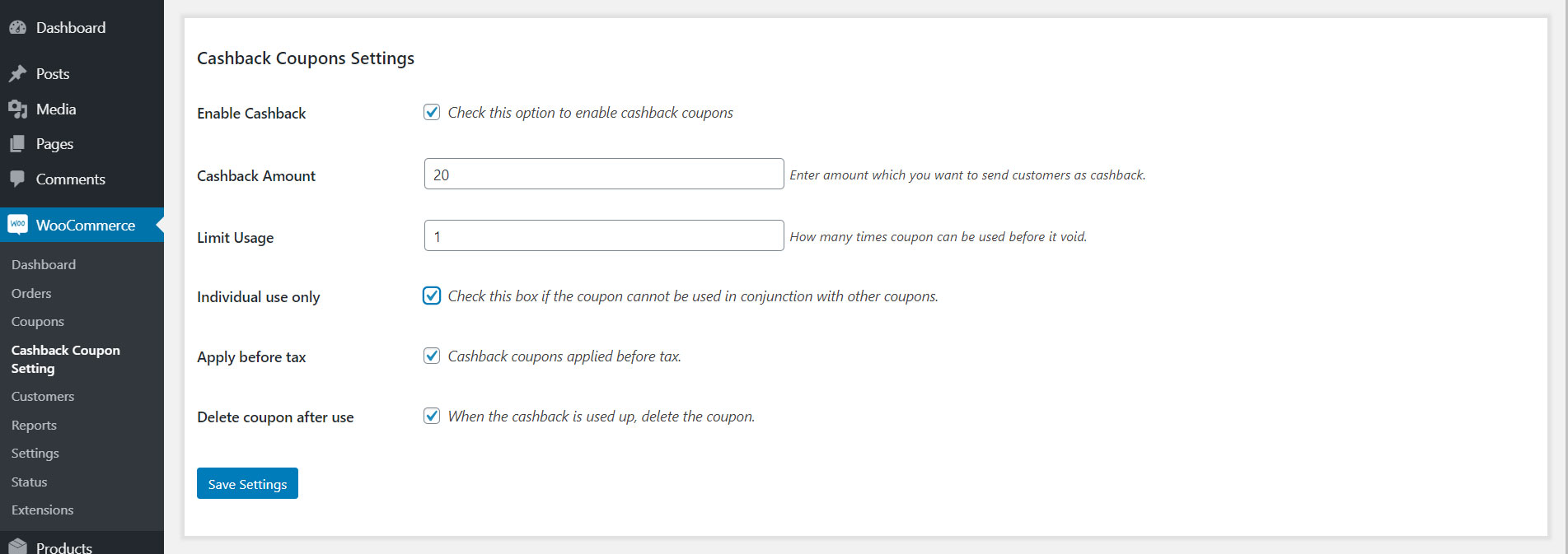 Permalink to Cashback Coupon for WooCommerce