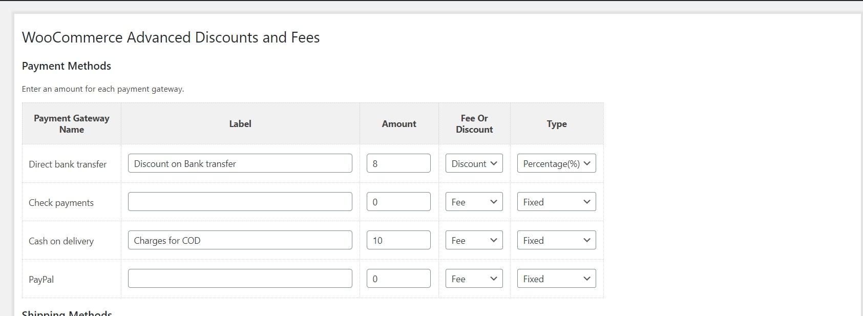 WooCommerce Advanced Discounts and Fees - 1