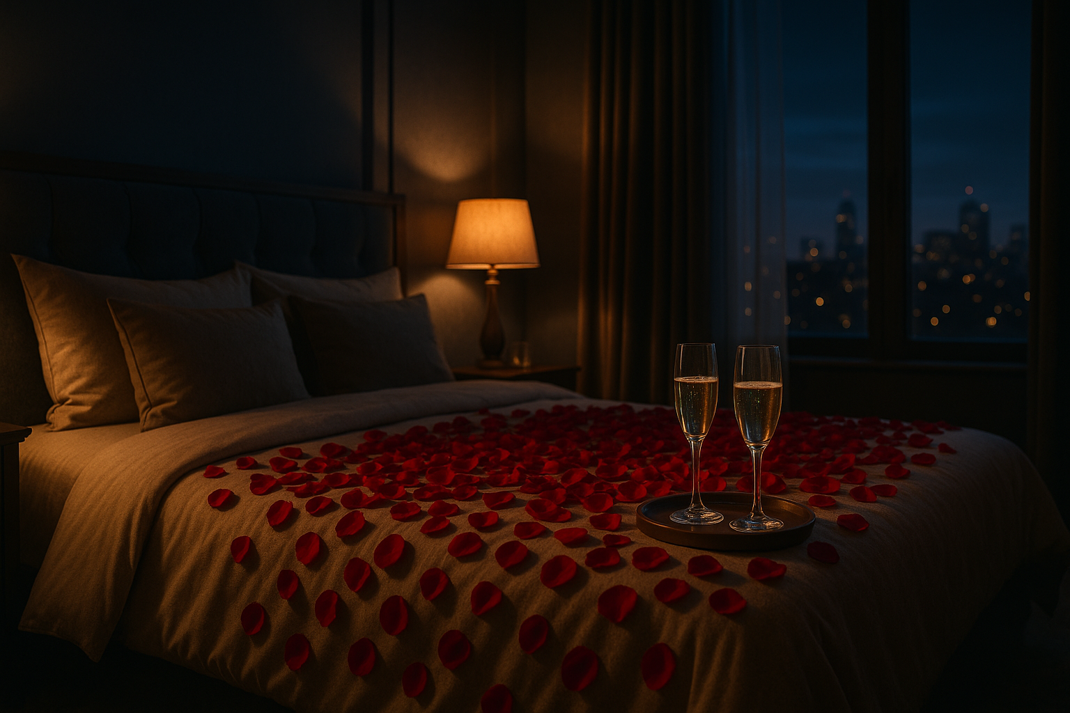 Chambre romantique avec vue panoramique