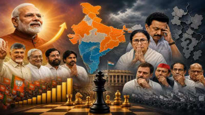 चुनाव 2026: विपक्षी गठबंधन बिखरा, 5 राज्यों में NDA ने दिखाई ताकत