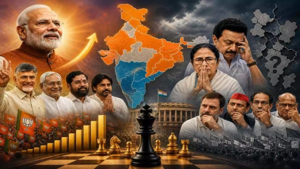 चुनाव 2026: विपक्षी गठबंधन बिखरा, 5 राज्यों में NDA ने दिखाई ताकत