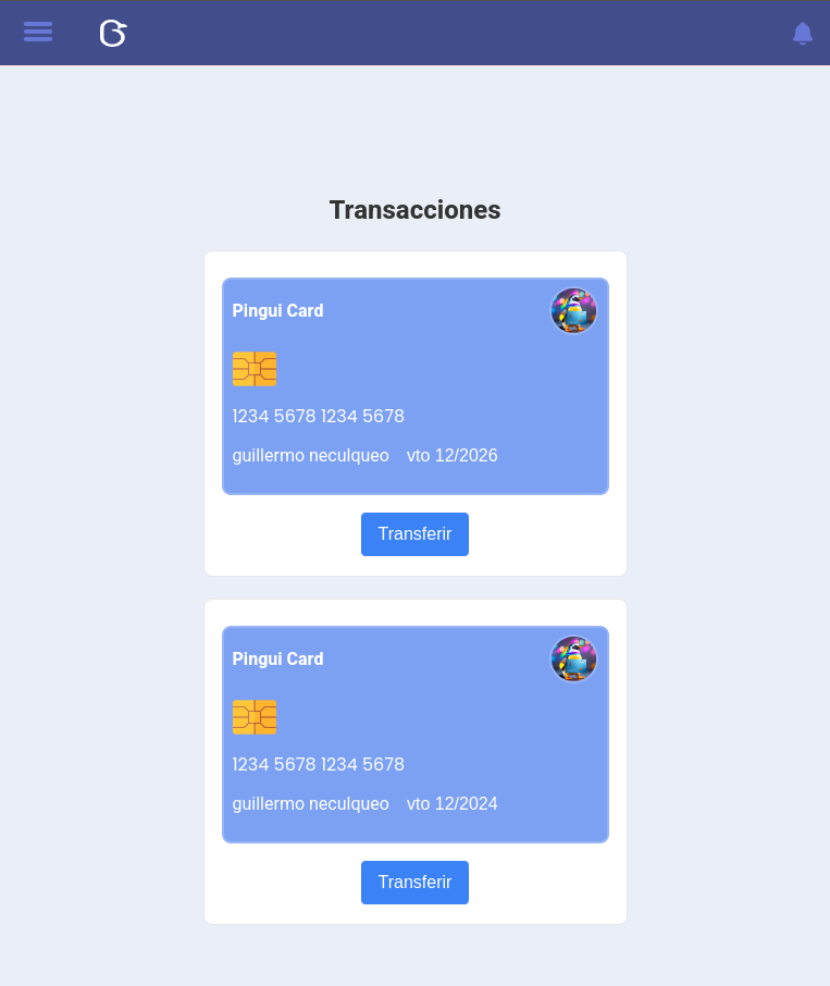 imagen pingui wallet servicios
