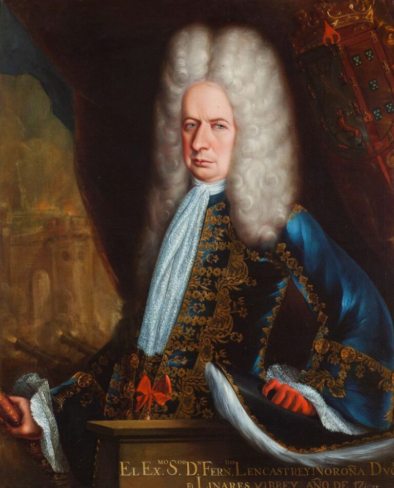 Retrato del virrey Fernando de Alencastre Noroña | Autor: Juan Rodríguez Juárez (1675–1728), Wikimedia Commons