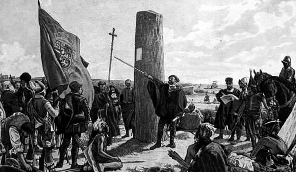 Segunda fundación de Buenos Aires | Autor: Óleo de José Moreno Carbonero (1910).