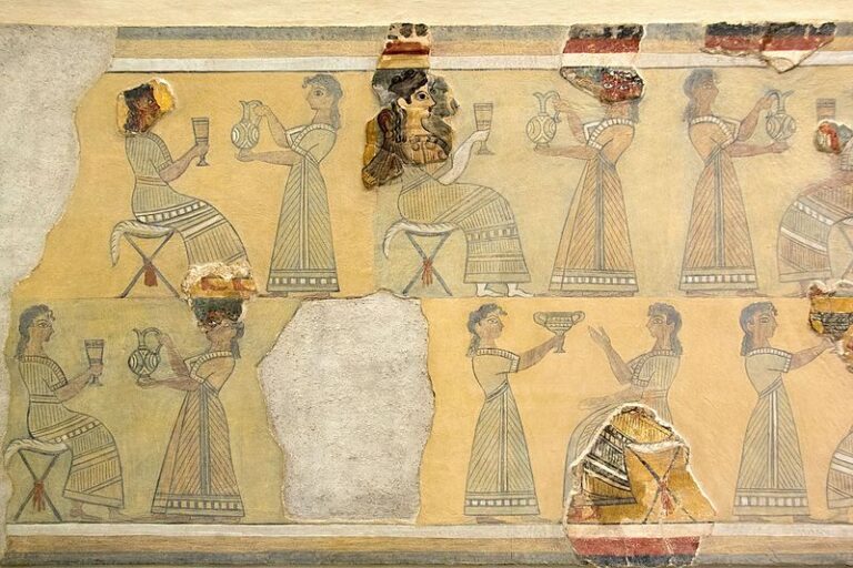 Minoicos, Fresco del taburete de campamento