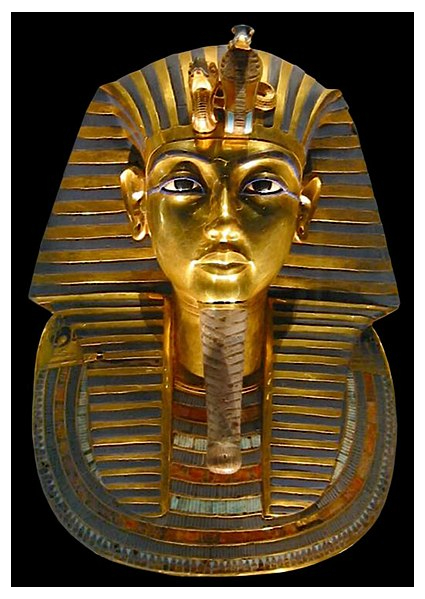 Máscara funeraria de Tutankamón en el Museo Egipcio de El Cairo