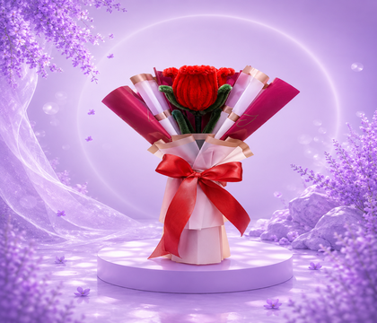 Crimson Whisper handmade floral gift