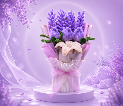 Purple Serenade handmade floral gift