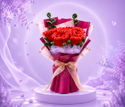 Scarlet Velvet handmade floral gift
