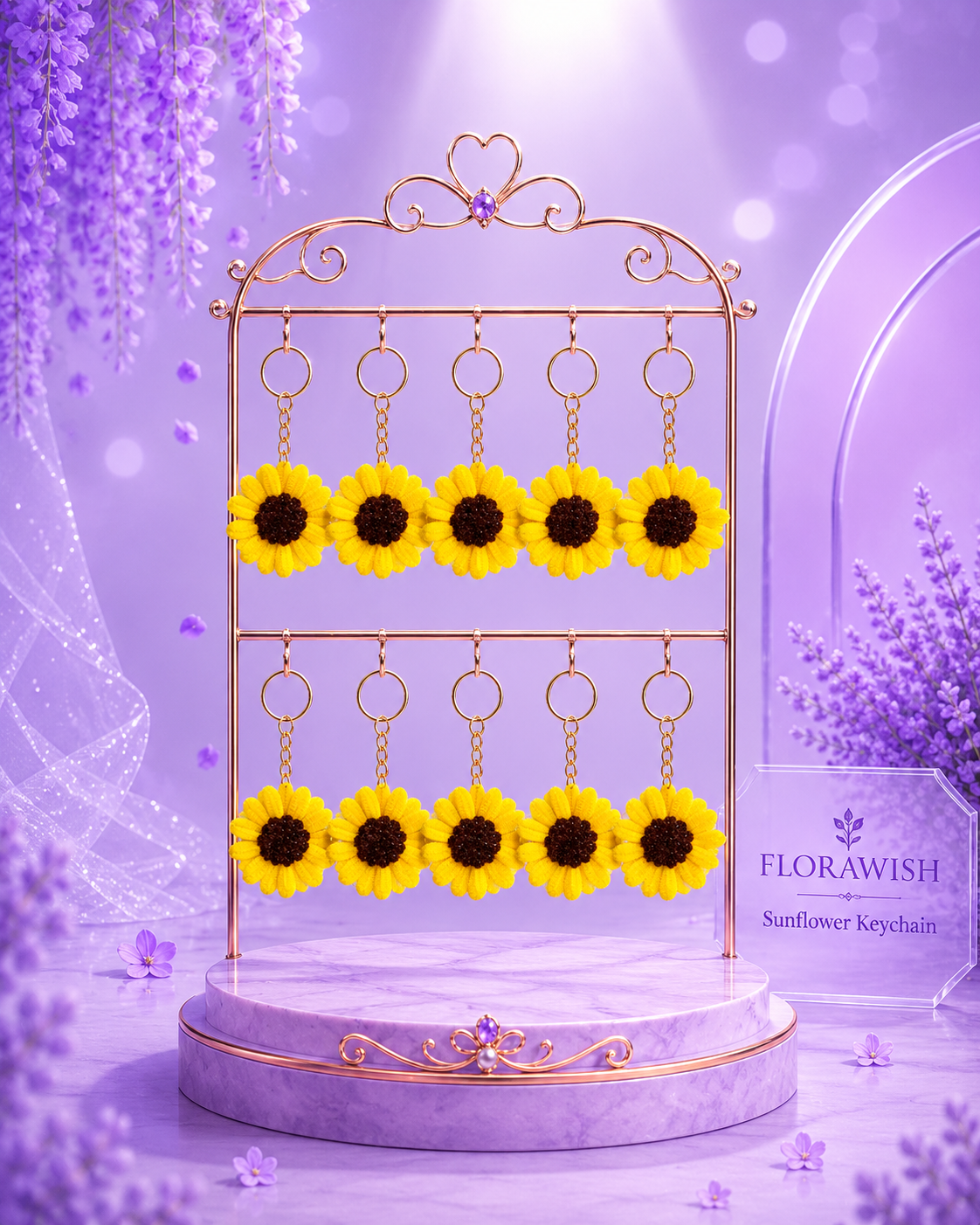 Sunflower Keychain thumbnail 2