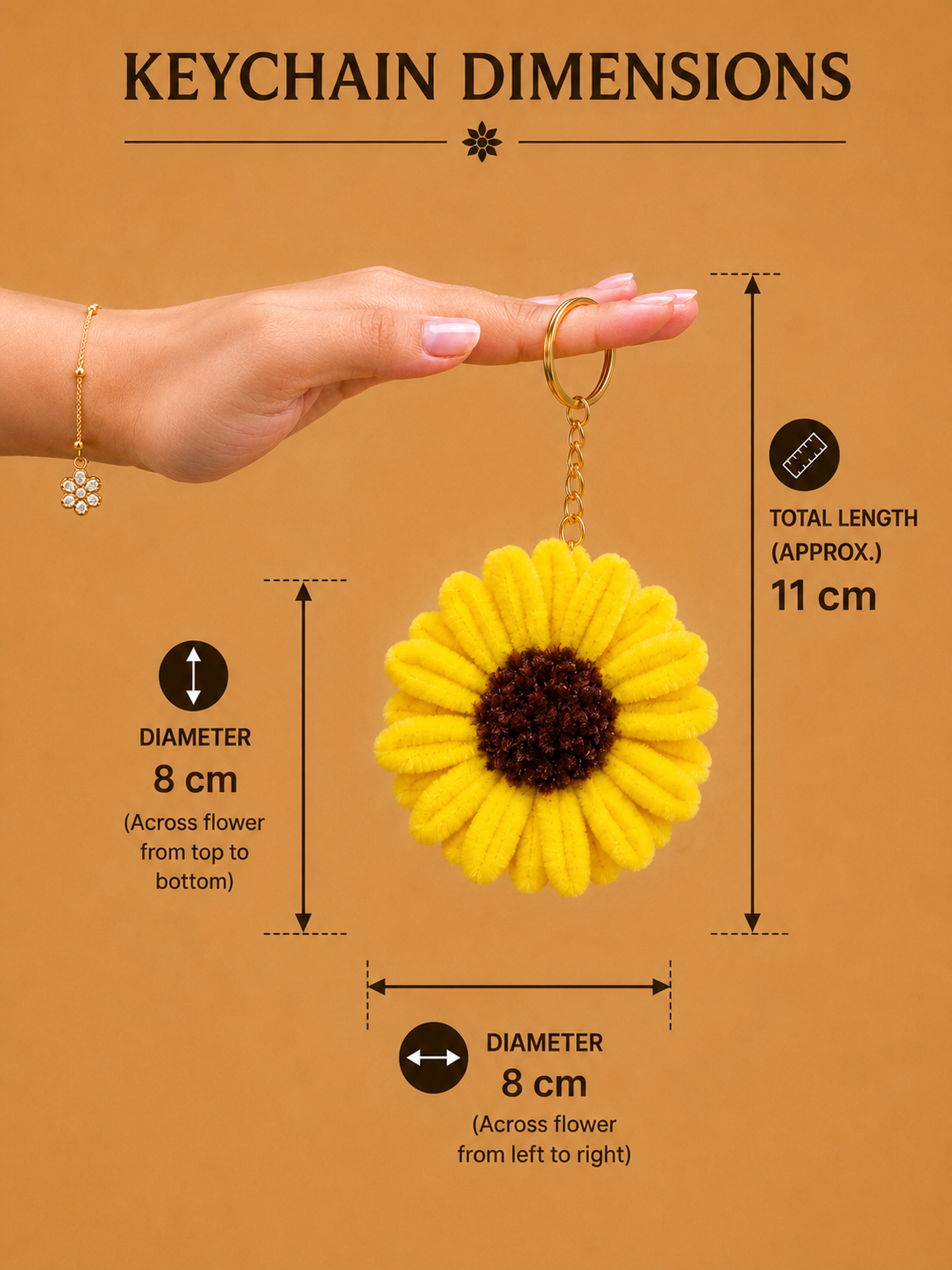 Sunflower Keychain thumbnail 5